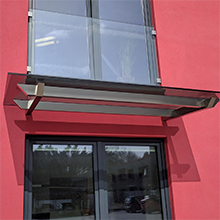 Glas Vordach Scaleo 01